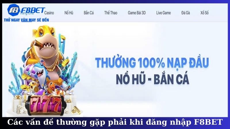 Các vấn đề thường gặp phải khi đăng nhập F8BET