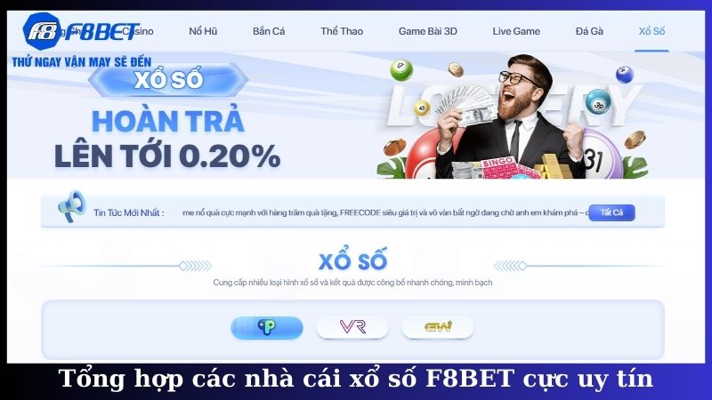Tổng hợp các nhà cái xổ số F8BET cực uy tín